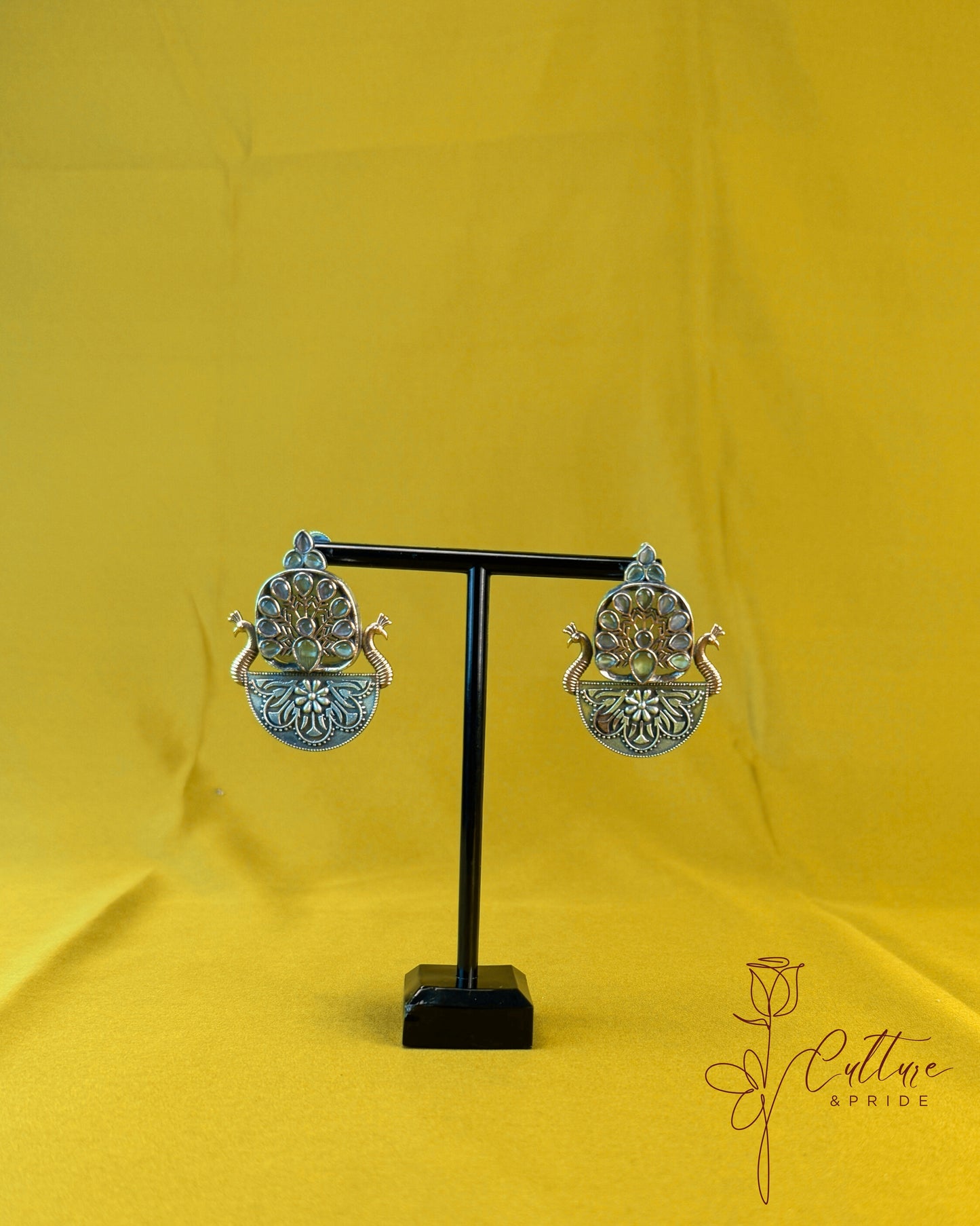 "Peacock Grace & Tree of Life" German Silver Necklace Set