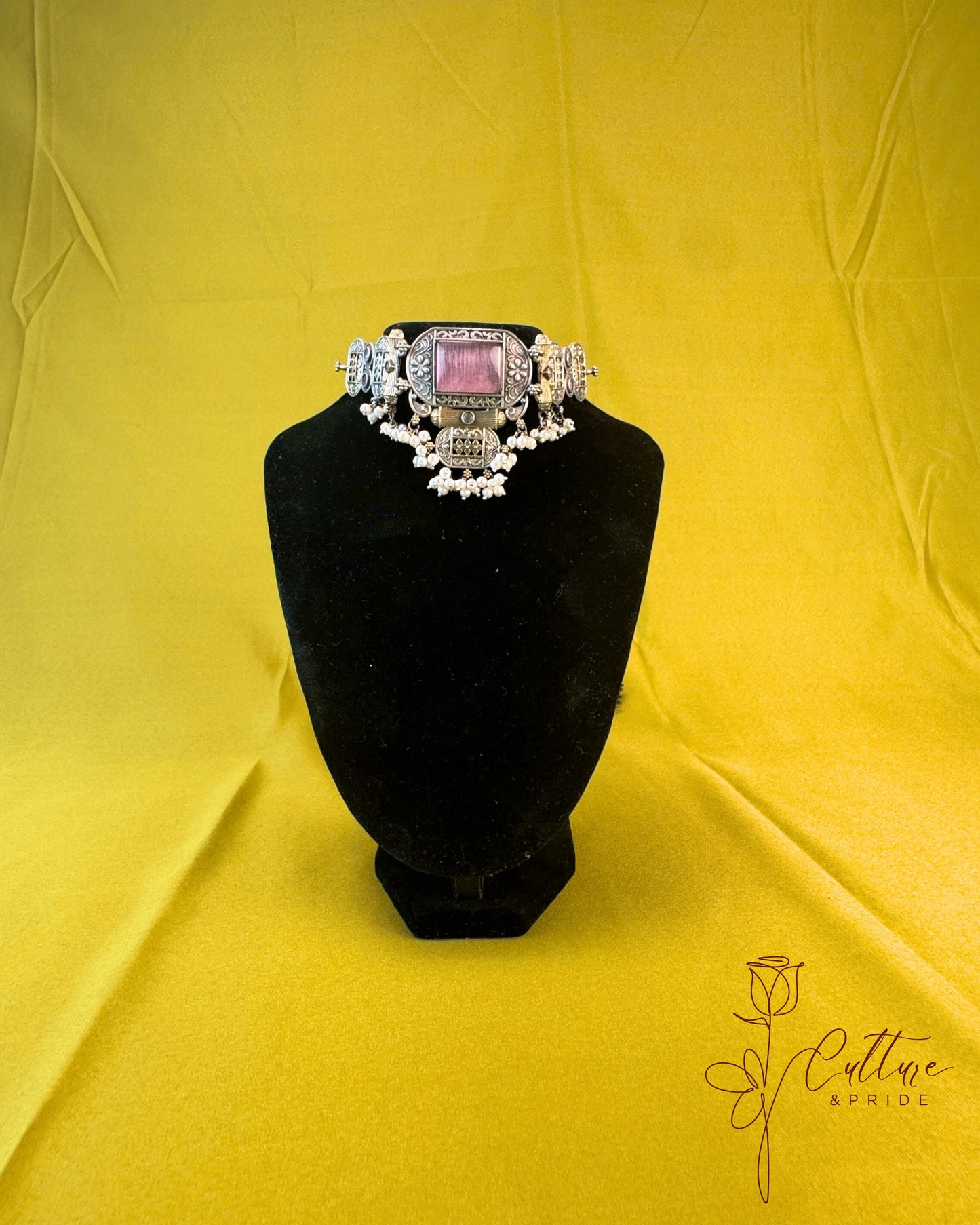 Rajwadi Pearl Choker Set