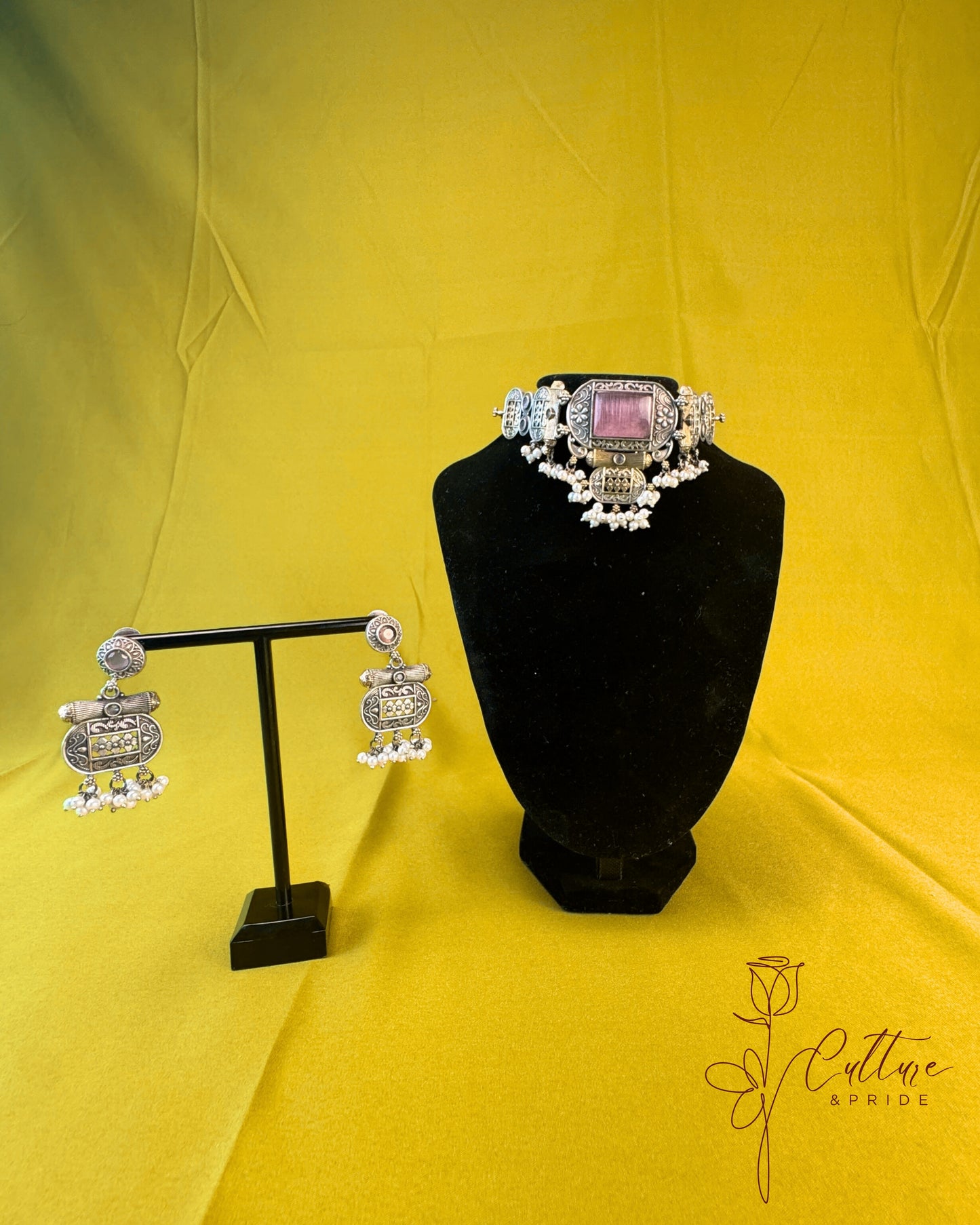 Rajwadi Pearl Choker Set