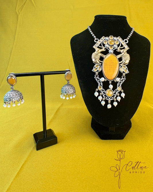 Golden Aura Royal Necklace Set
